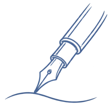 A fountain pen nib